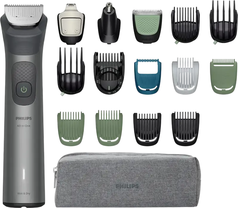 Philips MG7961/15 Series 7000 17-in-1 All-in-One Trimmer for Face, Head and Body, Stainless Steel Self-Sharpening Blades, BeardSense, 120min Runtime, Waterproof