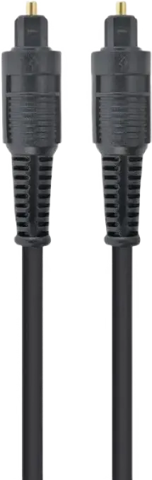 Cablexpert CC-OPT-1M Optical Audio Cable, S/P-DIF Toslink Male to Male, Gold-Plated Connectors, 1 Meter, Black