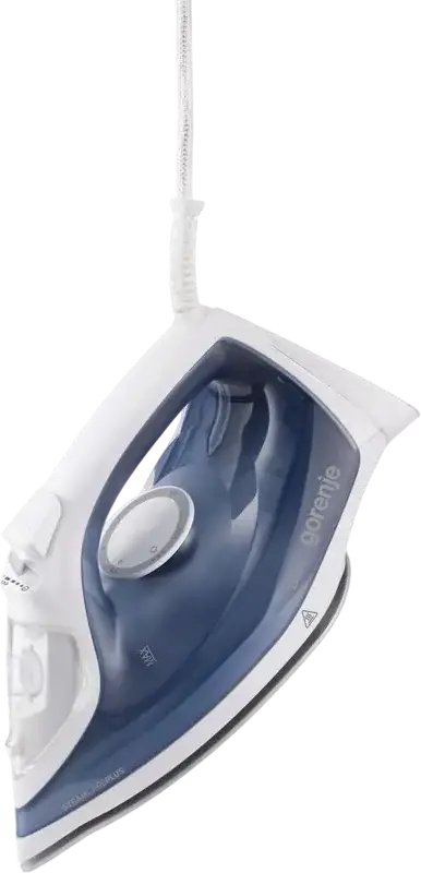 Gorenje SIK2200WB Steam Iron, 2200W, Ceramic Soleplate, 160g/min Steam Boost, 450ml Tank, Auto-off, Anti-drip, Vertical Steam, Blue/White