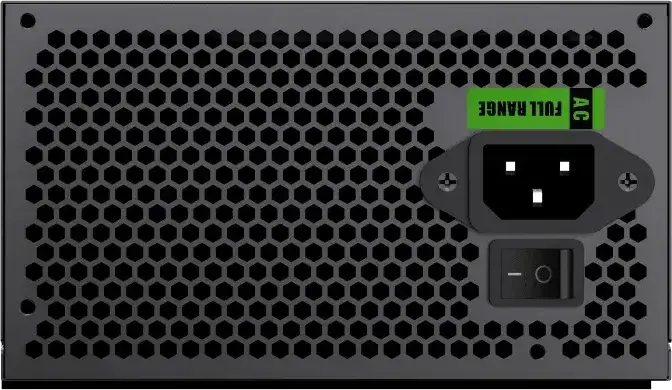 Gamemax GE-600 ECO Gamer 600W Power Supply, 80 Plus Efficiency, Active PFC, ATX Form Factor, 120mm Silent Fan, Black Mesh Cables