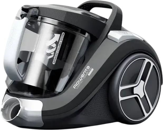 Rowenta Compact Power XXL RO4B36EA Bagless Cylinder Vacuum Cleaner, 750W, 900W Suction Power, 2.5L Dust Container, HEPA Filter, Black/Grey