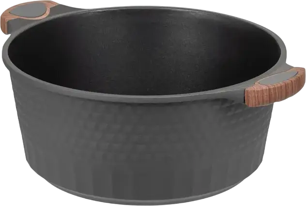 RESTO 93508 Capella Non-Stick Aluminum Pot with Glass Lid, PFLUON Coating, Grey, 32 cm Diameter, 9.7 L Volume