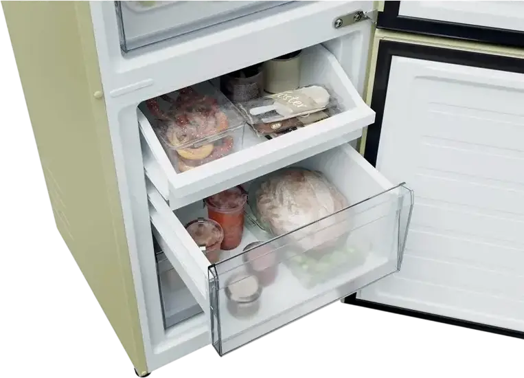Candy CNCQ2T518 City Fresco 300 Freestanding Combi Refrigerator, 280L, No Frost, Circle Fresh, Fresh 0°C Area, Energy Class E, Cream, 182.5x54.5x60.2 cm