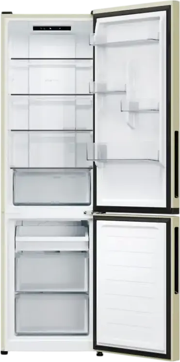 Candy CNCQ2T518 City Fresco 300 Freestanding Combi Refrigerator, 280L, No Frost, Circle Fresh, Fresh 0°C Area, Energy Class E, Cream, 182.5x54.5x60.2 cm