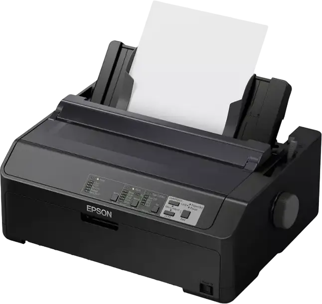 Epson FX-890 II Dot Matrix Printer, 9-Pin Impact, 80 Columns, 240x144 DPI, USB 2.0 & Parallel, 6-Copy Carbon Support, A4 Continuous Paper