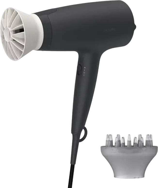Uscător de păr Philips BHD302/30, 1600 W, Negru