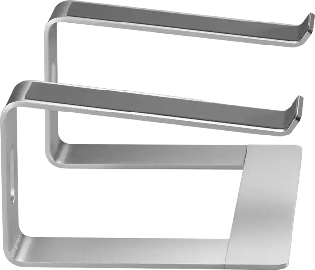 Suport Laptop Gembird NBS-D1-01 din Aluminiu pentru NoteBook pana la 15.6 inch, Stand Ergonomic cu Ventilatie, Argintiu