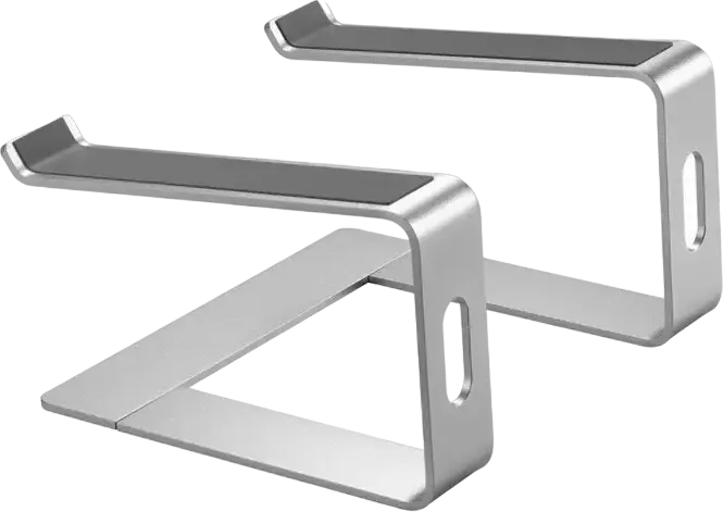 Suport Laptop Gembird NBS-D1-01 din Aluminiu pentru NoteBook pana la 15.6 inch, Stand Ergonomic cu Ventilatie, Argintiu