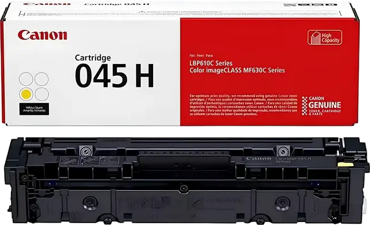 Canon CRG-045H High Capacity Yellow Laser Toner Cartridge for i-SENSYS MF630C Series and LBP610C Series Printers, Approx. 2200 Page Yield
