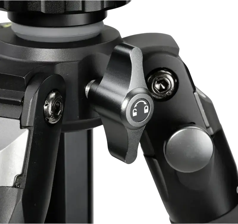Vanguard VEO 3 264AO Aluminium Photo-Video Tripod with Video Head, MACC Multi-Angle Central Column, 8kg Max Load, 154.9cm Max Height, Black