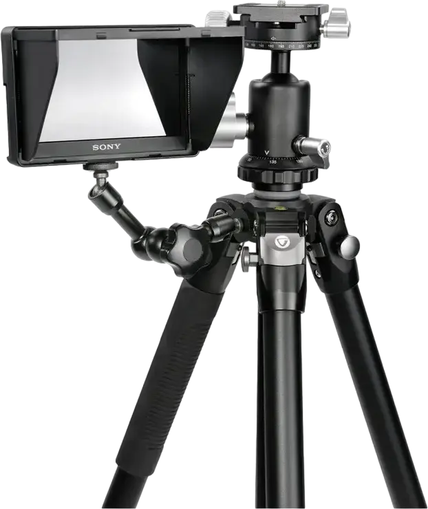 Vanguard VEO 3 264AO Aluminium Photo-Video Tripod with Video Head, MACC Multi-Angle Central Column, 8kg Max Load, 154.9cm Max Height, Black