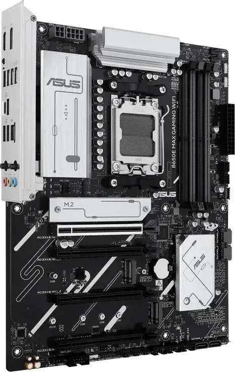 Placa de baza ASUS B650E MAX GAMING WIFI AM5 ATX AMD B650 DDR5 8000MHz PCIe 5.0 x16 M.2 NVMe Wi-Fi 6E Bluetooth 5.3 pentru Ryzen serii 7000 8000 9000