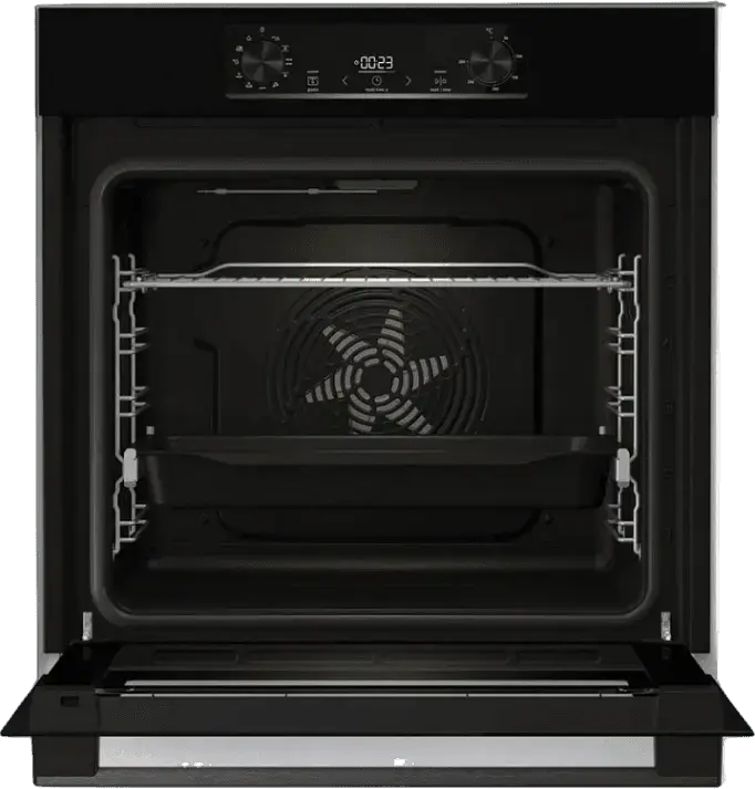 Gorenje BO6735E05B Built-in Electric Oven, 77L, Black, Class A, 10 Heating Modes, AquaClean, HomeMade Plus Shape, SilverMatte Enamel, 59.5x59.5x56.4 cm