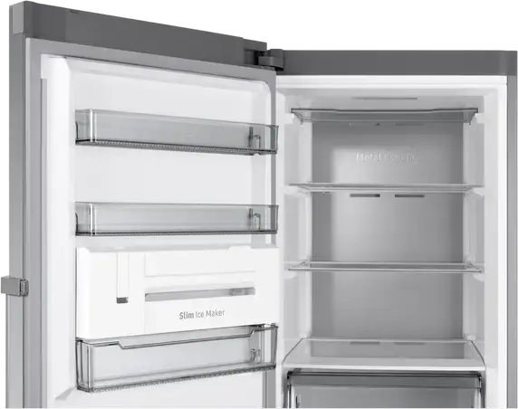 Congelator Vertical Samsung RZ32C7BBES9, Capacitate Netă 323L, No Frost, Digital Inverter, Oțel Inoxidabil, Display LED, Wi-Fi, Înălțime 186cm