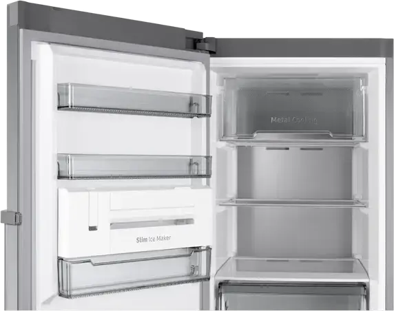 Congelator Vertical Samsung RZ32C7BBES9, Capacitate Netă 323L, No Frost, Digital Inverter, Oțel Inoxidabil, Display LED, Wi-Fi, Înălțime 186cm