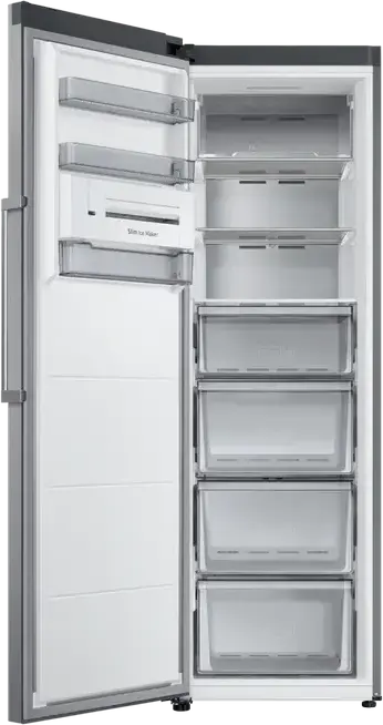 Congelator Vertical Samsung RZ32C7BBES9, Capacitate Netă 323L, No Frost, Digital Inverter, Oțel Inoxidabil, Display LED, Wi-Fi, Înălțime 186cm