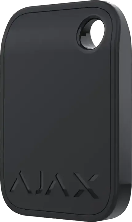 Cheie de Securitate Contactless Ajax Tag, Neagra, DESFire ISO 14443-A 13.56 MHz, Criptare Triple DES si AES 128-bit, Compatibila cu Hub-uri KeyPad Plus