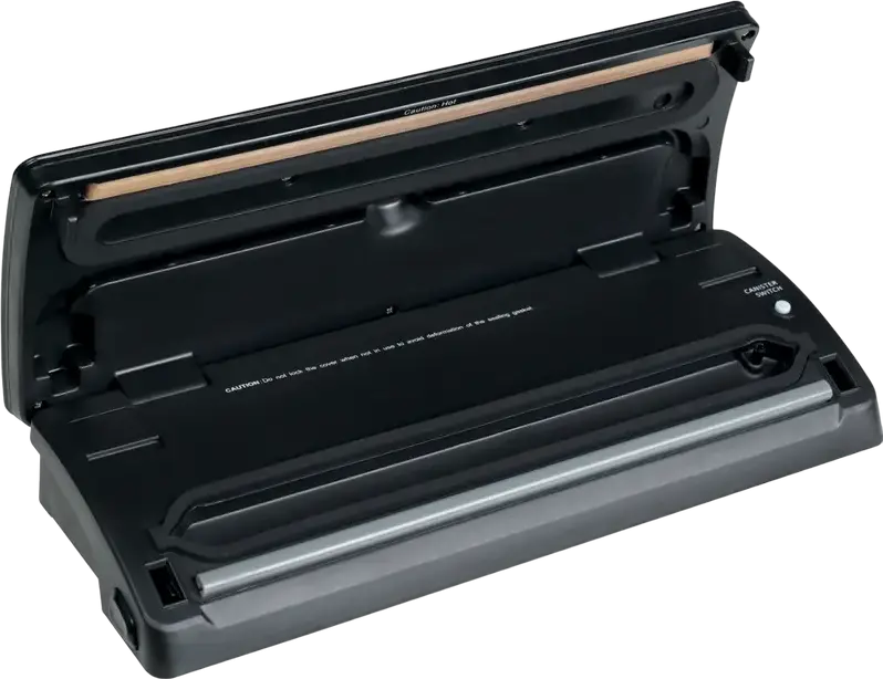 Gorenje VS120ES Vacuum Sealer, 120W, Stainless Steel and Plastic Housing, Grey, for Preserving Meat and Fish, with Cable Storage
