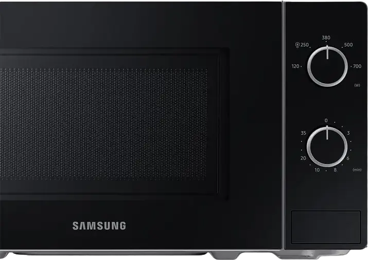Samsung MS20A3010AH Solo Microwave Oven, 20L Capacity, 700W Power, 5 Power Levels, Mechanical Control, Defrost Function, LED Light, Glass Door