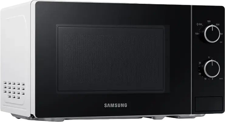 Samsung MS20A3010AH Solo Microwave Oven, 20L Capacity, 700W Power, 5 Power Levels, Mechanical Control, Defrost Function, LED Light, Glass Door