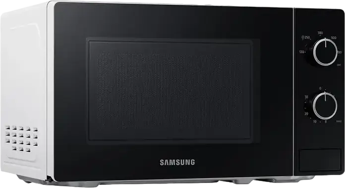 Samsung MS20A3010AH Solo Microwave Oven, 20L Capacity, 700W Power, 5 Power Levels, Mechanical Control, Defrost Function, LED Light, Glass Door