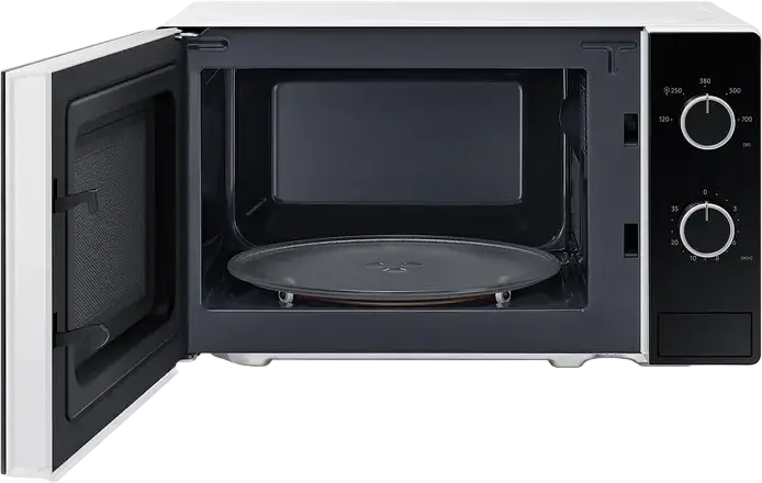 Samsung MS20A3010AH Solo Microwave Oven, 20L Capacity, 700W Power, 5 Power Levels, Mechanical Control, Defrost Function, LED Light, Glass Door