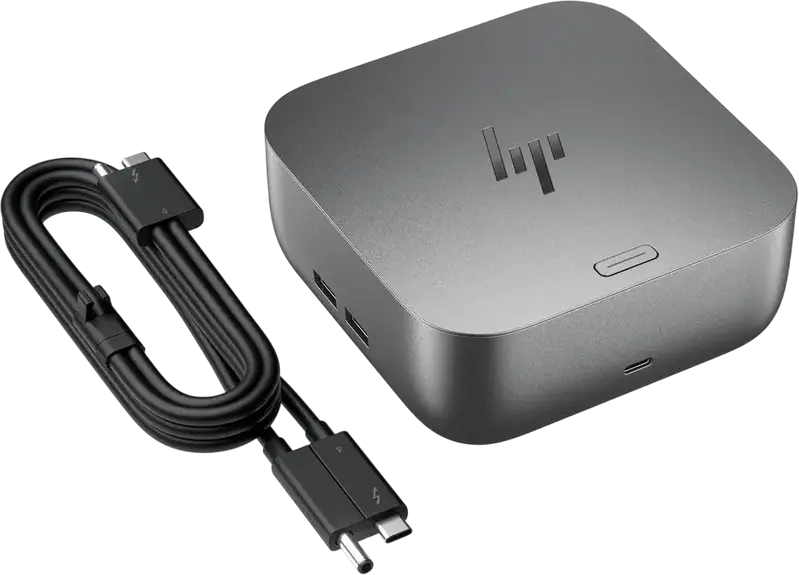 HP Thunderbolt 4 Ultra Dock G6, Alimentare 180W, Transfer Date 40 Gbps, Adaptor Alimentare 230W, Cablu 1m, HP Wolf Security, Gri