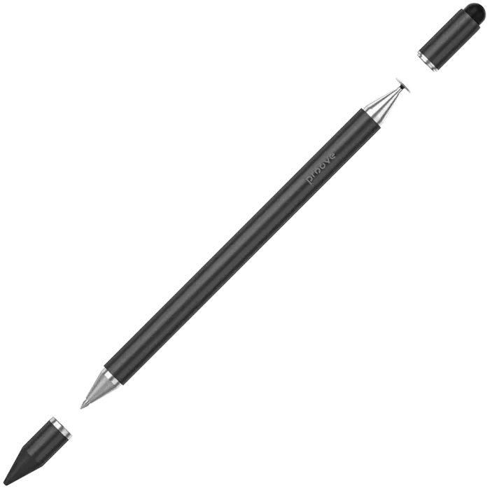 Proove Magic Wand SP-03 Universal Stylus Pen, Black, Lightweight Metal Alloy Touch Screen Pen with Interchangeable Precision and Disc Tips, Magnetic Cap