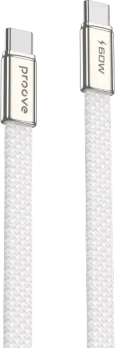 Cablu Type-C (Type-C), Proove AirLine 60W (1m), White