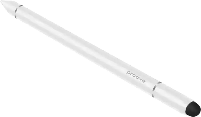 Proove Magic Wand SP-03 Universal Stylus Pen, White, Lightweight Metal Alloy Touch Screen Pen with Interchangeable Precision and Disc Tips, Magnetic Cap