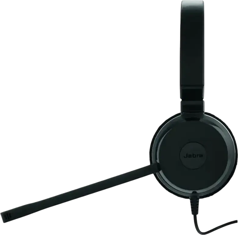 Jabra Evolve 20 SE Wired Stereo Headset for Microsoft Teams, USB Type-C with USB Type-A Adapter, Noise-Reducing Boom Microphone, Black