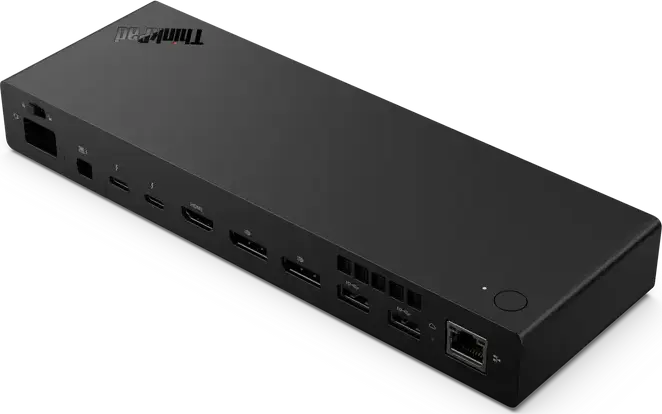 Док-станция Lenovo ThinkPad Thunderbolt 5 Smart Dock 7500, пропускная способность 120 Гбит/с, PD 3.1 180 Вт, адаптер 265 Вт, 2x DP 2.1, 1x HDMI 2.1, 2x TB5, 12 портов, поддержка 8K, черный