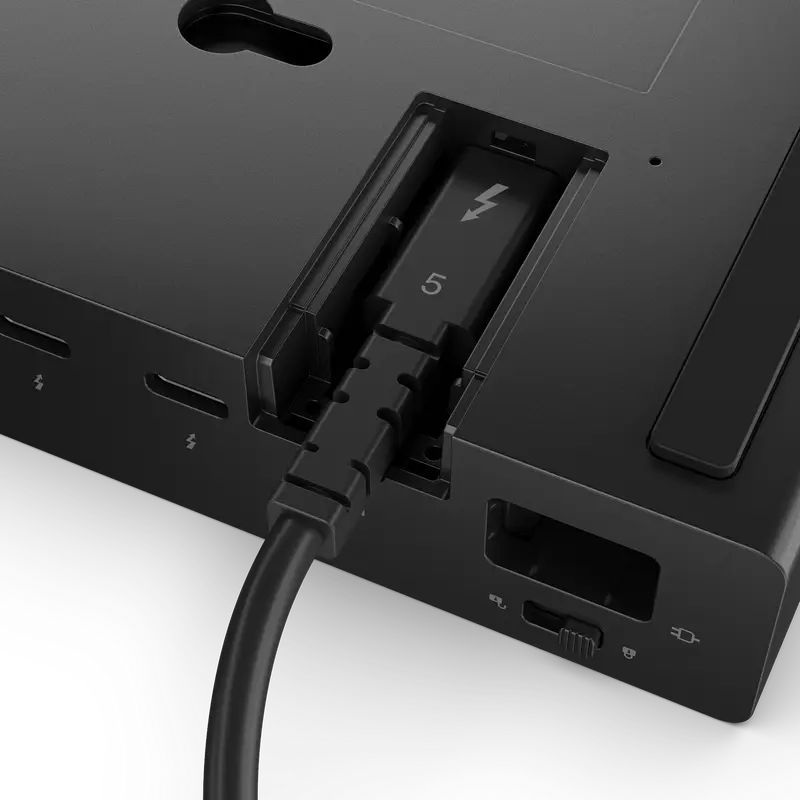 Док-станция Lenovo ThinkPad Thunderbolt 5 Smart Dock 7500, пропускная способность 120 Гбит/с, PD 3.1 180 Вт, адаптер 265 Вт, 2x DP 2.1, 1x HDMI 2.1, 2x TB5, 12 портов, поддержка 8K, черный