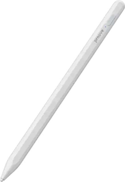 Proove Magic Wand ASP-02 Universal Stylus Pen, White, Aluminum Alloy, Active Mode for iPad and Passive Mode for Capacitive Screens, USB-C, 9h Battery