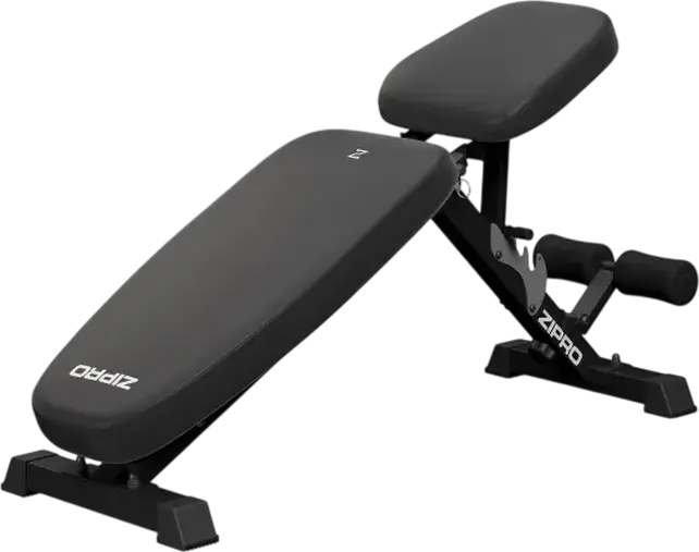 Zipro Jacked Multi-purpose Foldable Weight Bench, Steel Frame 50x50mm, Triangular Stable Base, 230kg Max Capacity for Bench Press and Dumbbells