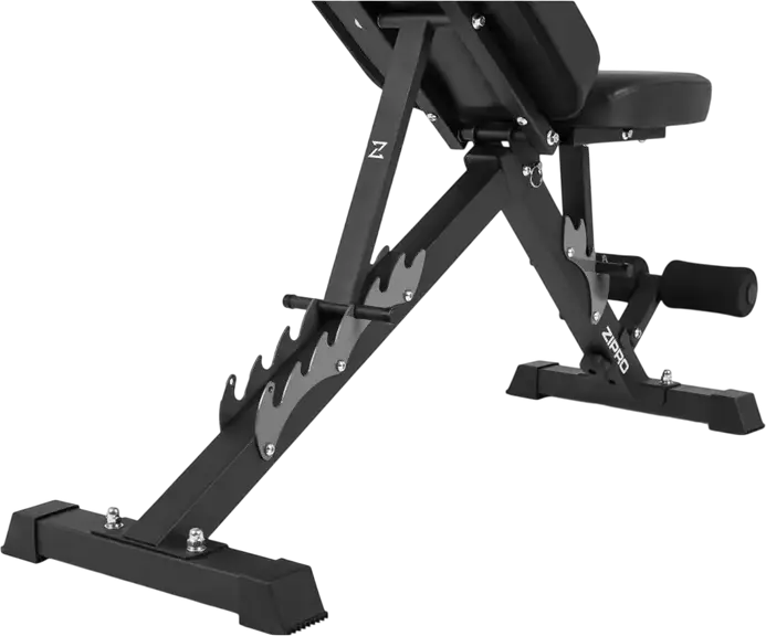 Zipro Jacked Multi-purpose Foldable Weight Bench, Steel Frame 50x50mm, Triangular Stable Base, 230kg Max Capacity for Bench Press and Dumbbells