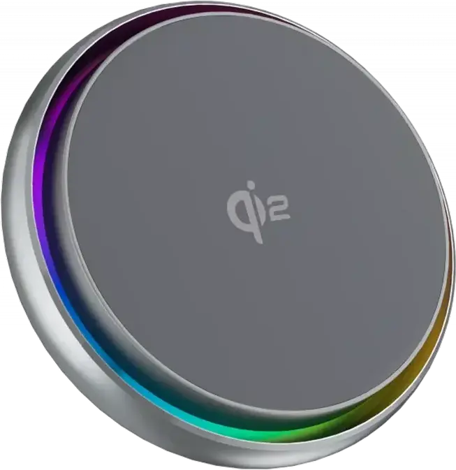 Proove Icecore Qi2 WHIC15002003 Wireless Car Charger Holder, 15W Fast Charging, Active Cooling System, RGB Light, 360 Rotation Air Vent Mount, Gray