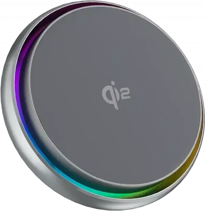 Proove Icecore Qi2 WHIC15002003 Wireless Car Charger Holder, 15W Fast Charging, Active Cooling System, RGB Light, 360 Rotation Air Vent Mount, Gray