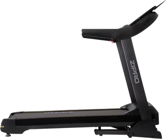 Zipro Pacemaker iConsole+ Electric Folding Treadmill, 140x51.5 cm Running Area, LED Console, App Connectivity, Black and Gold, Home Indoor Use