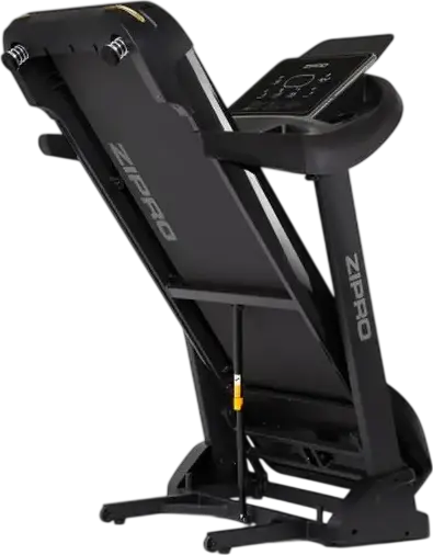 Zipro Pacemaker iConsole+ Electric Folding Treadmill, 140x51.5 cm Running Area, LED Console, App Connectivity, Black and Gold, Home Indoor Use