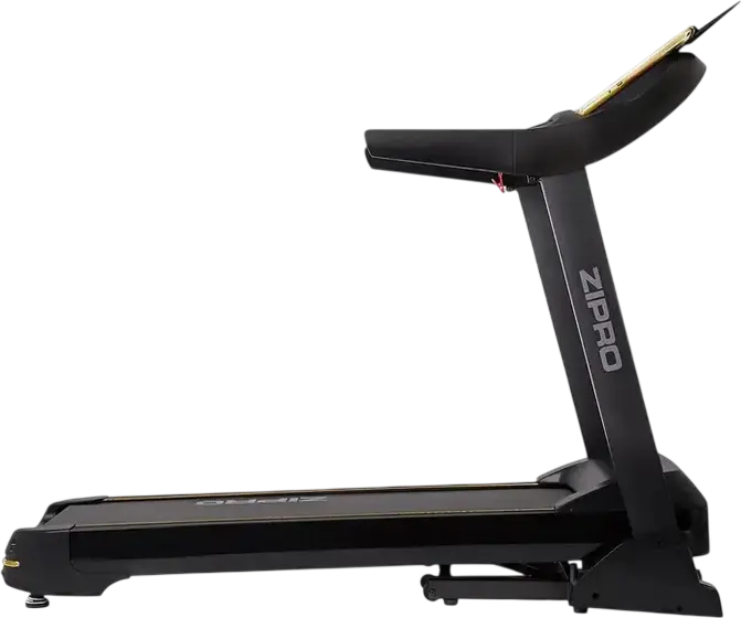 Zipro Pacemaker Gold iConsole+ Electric Folding Treadmill, 22 km/h Max Speed, 150 kg Max User Weight, LED Display, Bluetooth, 99 Programs, Black/Gold