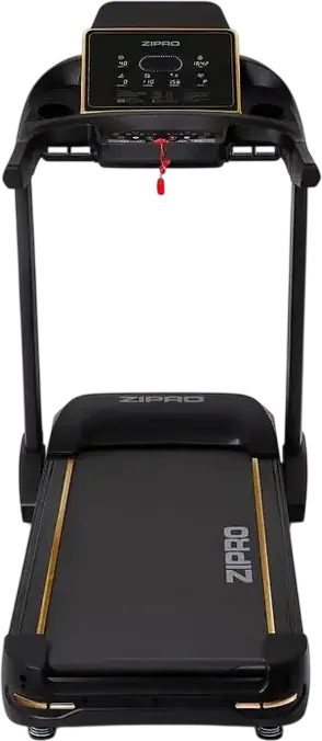 Zipro Pacemaker Gold iConsole+ Electric Folding Treadmill, 22 km/h Max Speed, 150 kg Max User Weight, LED Display, Bluetooth, 99 Programs, Black/Gold