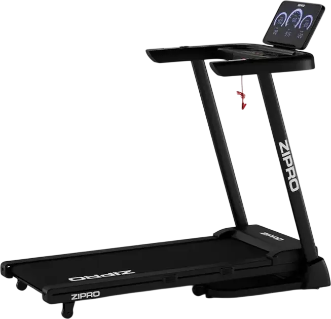 Zipro Luma Foldable Treadmill, 900W Motor, 0.8-12 km/h, 12 Electronic Incline Levels, AirCushion Pro Shock Absorption, Bluetooth, FitShow App, LCD Display