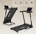 Zipro Luma Foldable Treadmill, 900W Motor, 0.8-12 km/h, 12 Electronic Incline Levels, AirCushion Pro Shock Absorption, Bluetooth, FitShow App, LCD Display