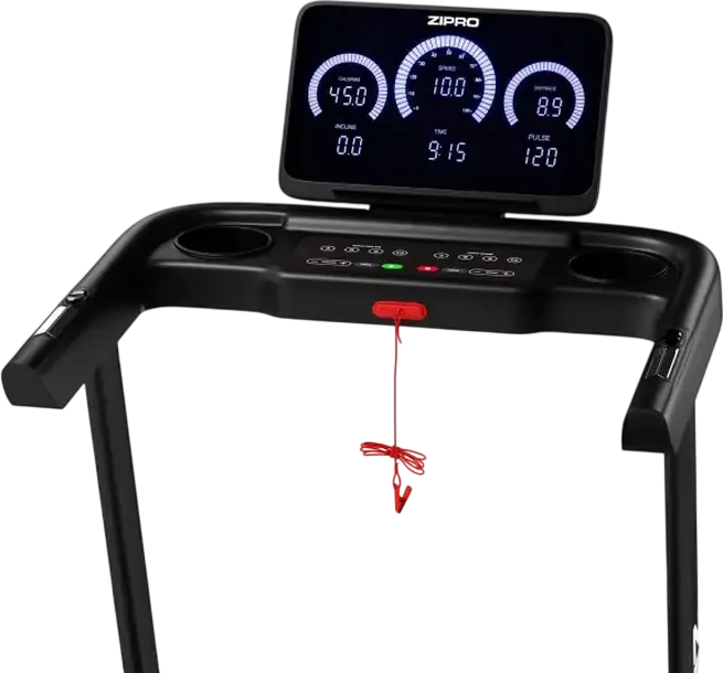 Zipro Luma Foldable Treadmill, 900W Motor, 0.8-12 km/h, 12 Electronic Incline Levels, AirCushion Pro Shock Absorption, Bluetooth, FitShow App, LCD Display