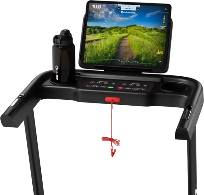 Zipro Luma Foldable Treadmill, 900W Motor, 0.8-12 km/h, 12 Electronic Incline Levels, AirCushion Pro Shock Absorption, Bluetooth, FitShow App, LCD Display