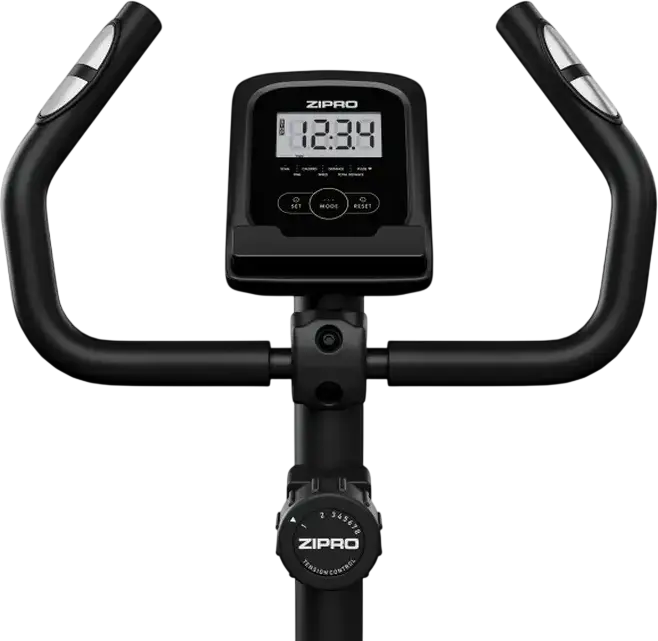 Bicicleta Exerciului Magnetica Zipro One S Gold, 8 Nivele Rezistenta, Volanta 4.5 kg, Ecran LCD, Masurare Puls, Greutate Maxima Utilizator 110 kg