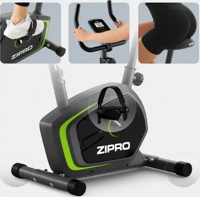 Zipro Drift Magnetic Exercise Bike, 6kg Flywheel, 8 Resistance Levels, LCD Console with Pulse Sensors, Max User Weight 120kg