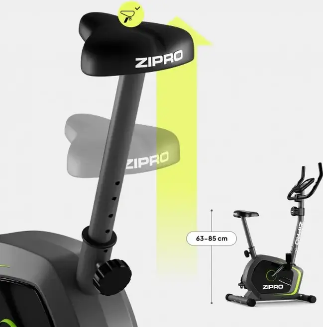 Zipro Drift Magnetic Exercise Bike, 6kg Flywheel, 8 Resistance Levels, LCD Console with Pulse Sensors, Max User Weight 120kg