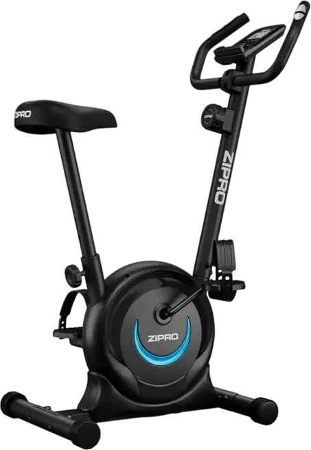 Zipro One S Magnetic Resistance Exercise Bike, 8 Adjustable Levels, LCD Display for Pulse and Calories, Phone Holder, Compact Home Cardio Trainer
